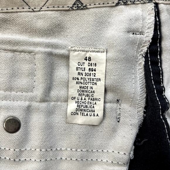 Vintage Ben Davis Pants Mens 48 Black Chino Straight Leg Gorilla Logo Workwear - Picture 6 of 14